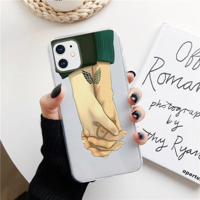 Anime Japanese attack on Titan Phone Case For iphone 12 mini 11 pro XS MAX 8 7 6 6S Plus X SE2020 XR Soft TPU Fundas Coque case