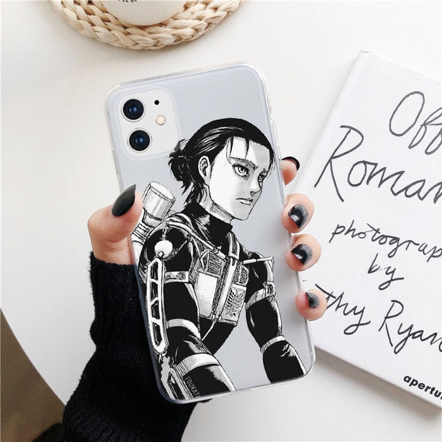 Anime Japanese attack on Titan Phone Case For iphone 12 mini 11 pro XS MAX 8 7 6 6S Plus X SE2020 XR Soft TPU Fundas Coque case