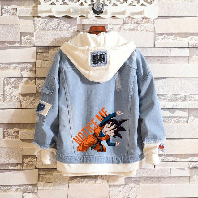 Anime  Attack on Titan Fate Blue Denim Jacket Hoodie For Girls Boys Spring Coat