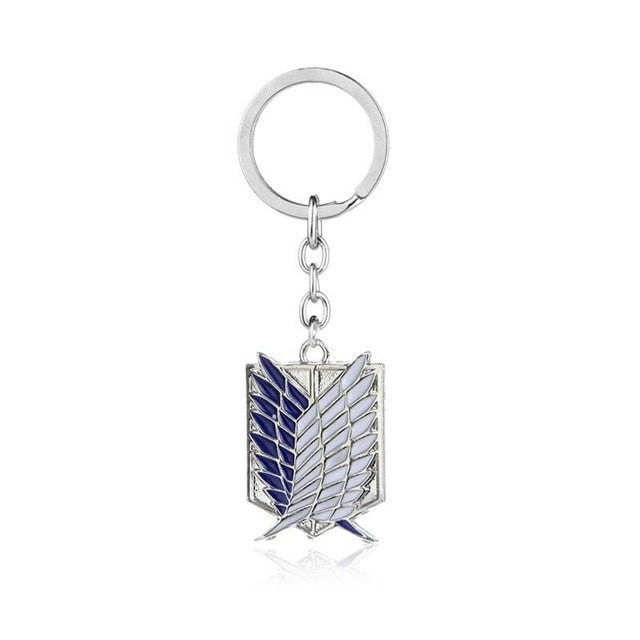 Attack On Titan Keychain Shingeki No Kyojin Anime Cosplay Wings of Liberty Key Chain Rings For Motorcycle Car Keys Gifts