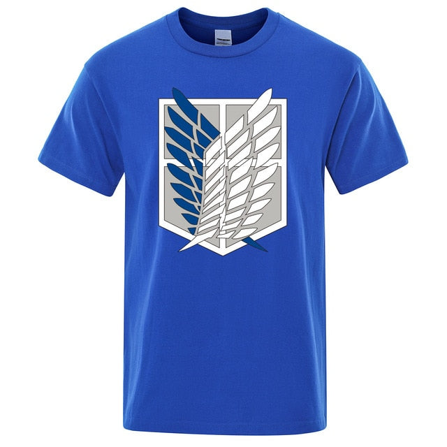 Attack on Titan T shirt Wings Of Freedom T-shirts Mens Japanese Anime