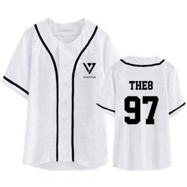 Kpop Newest Black White Cardigan Harajuku T Shirt Seventeen 17 Baseball Button Up Tee Shirt Casual Summer Hip Hop Style Tshirt Streetwear that you'll fall in love with. At an affordable price at KPOPSHOP, We sell a variety of Black White Cardigan Harajuku T Shirt Seventeen 17 Baseball Button Up Tee Shirt Casual Summer Hip Hop Style Tshirt Streetwear with Free Shipping.