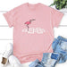 Women Plus Size T-shirt Animal Bird Flamingo Numbers T-shirt O-Neck Funny Women T-Shirt 2020 - Kpopshop