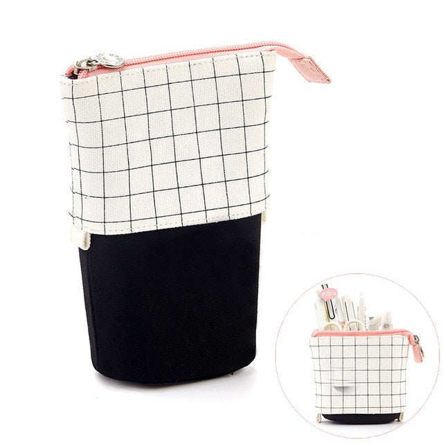 Cute Cat School Pencil Case for Girls Boy Pencilcase Canvas Cartridge Pen Bag Kawaii Unicorn Pen Box Stationery Korean Penal Kit