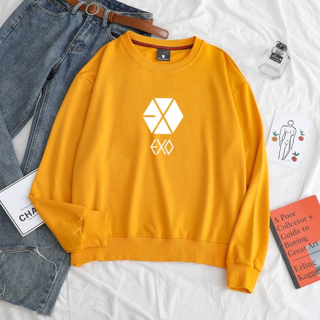 EXO Hoodies Men Women Fashion Cotton Sweatshirt High Quality