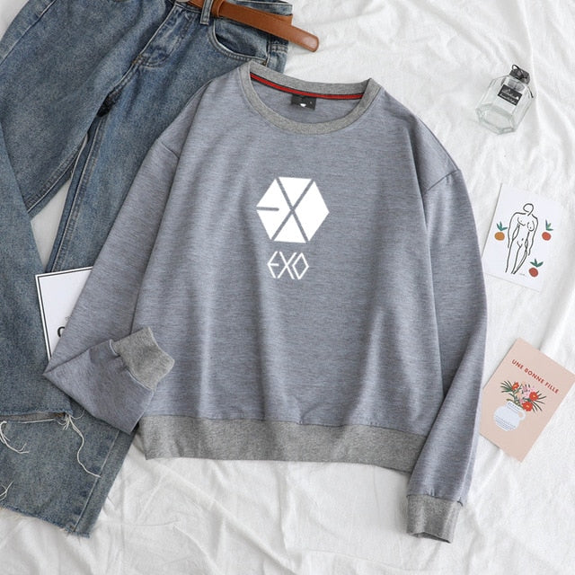 EXO Hoodies Men Women Fashion Cotton Sweatshirt High Quality