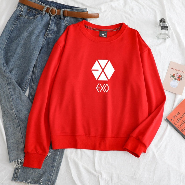 EXO Hoodies Men Women Fashion Cotton Sweatshirt High Quality