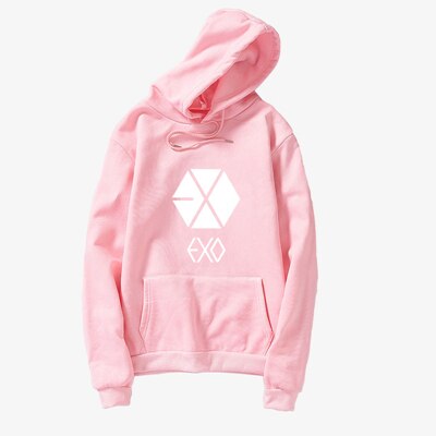 EXO Hoodies Women Men Korean Kpop Sweatshirt Fan Clothes Casual Loose Letter Print Tracksuits Tops Plus Size