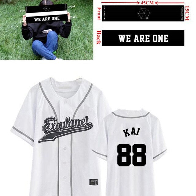 EXO Planet 3 EXOrDIUM T-shirt In Seoul KPOP Unisex BUTTON DOWN Peripheral Aid T-shirt