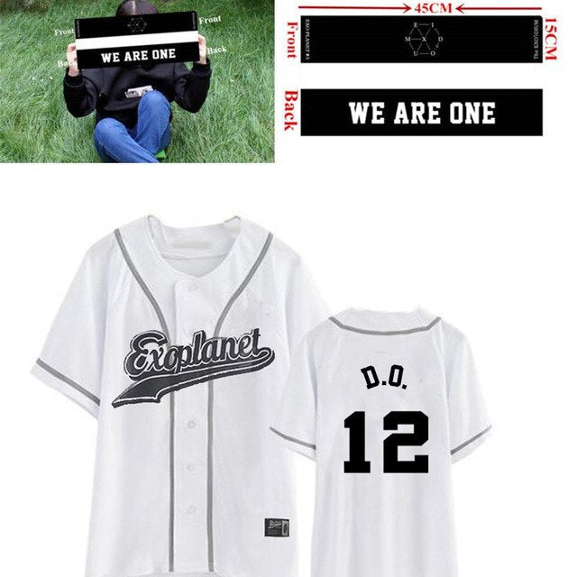 EXO Planet 3 EXOrDIUM T-shirt In Seoul KPOP Unisex BUTTON DOWN Peripheral Aid T-shirt