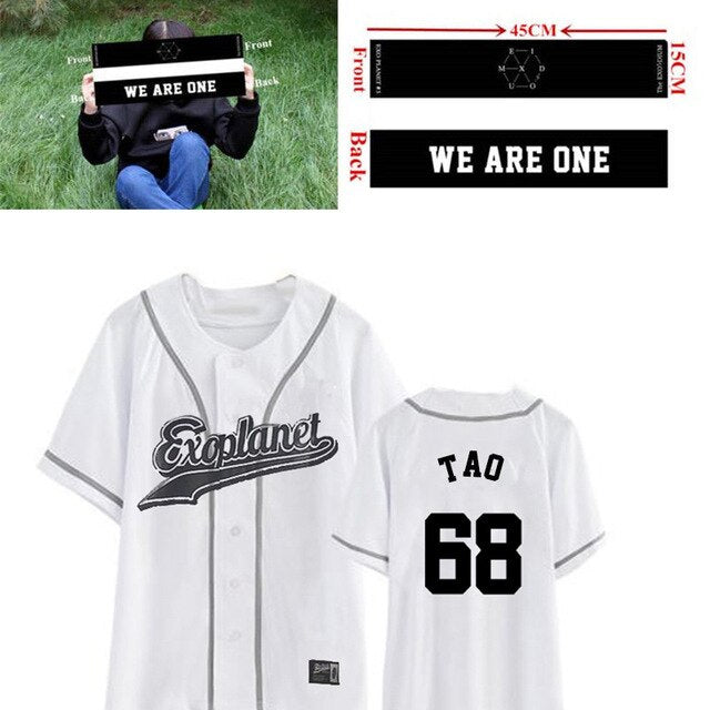 EXO Planet 3 EXOrDIUM T-shirt In Seoul KPOP Unisex BUTTON DOWN T-shirt Baekhyun 2021 Summer Tops Fashion Korean Fans Tees