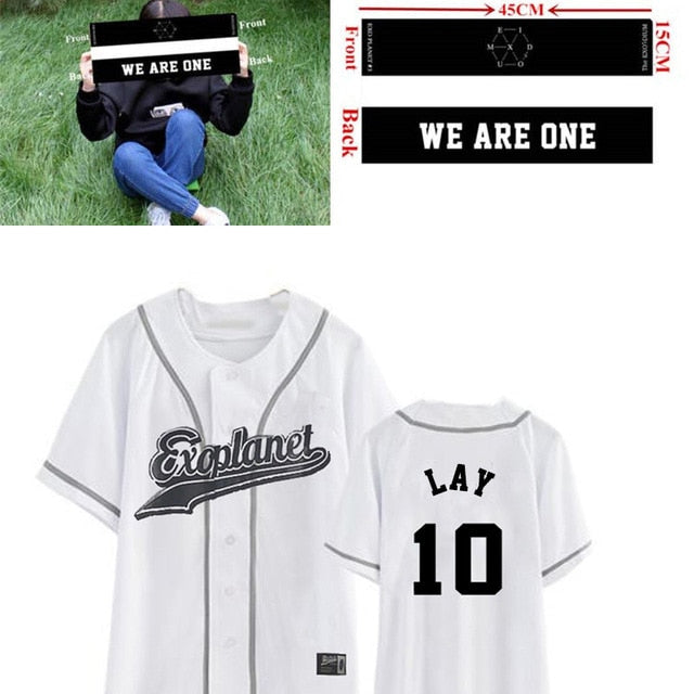 EXO Planet 3 EXOrDIUM T-shirt In Seoul KPOP Unisex BUTTON DOWN T-shirt Baekhyun 2021 Summer Tops Fashion Korean Fans Tees