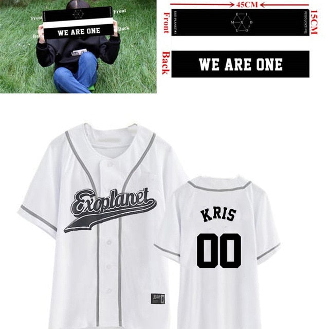 EXO Planet 3 EXOrDIUM T-shirt In Seoul KPOP Unisex BUTTON DOWN T-shirt Baekhyun 2021 Summer Tops Fashion Korean Fans Tees