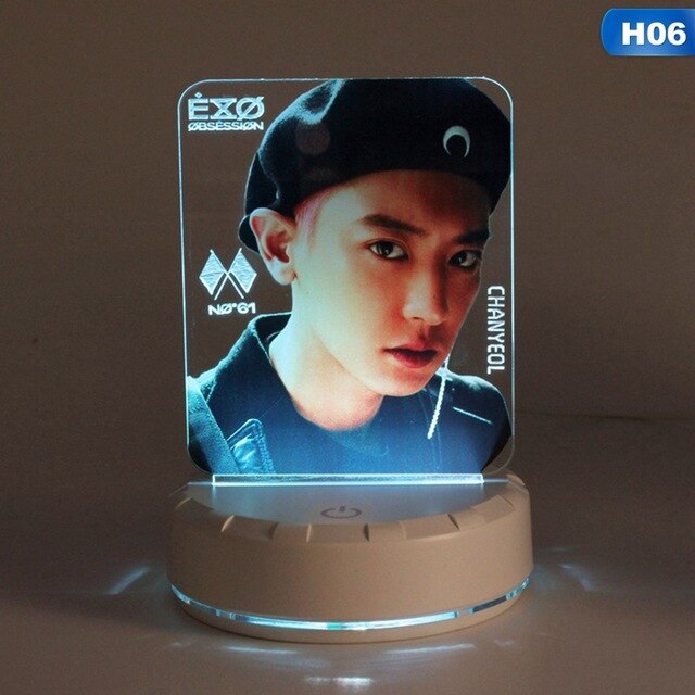 EXO Table Lamp Light Stick LED Night Light Bedside Lamp Lightstick Luminous Stationery Set