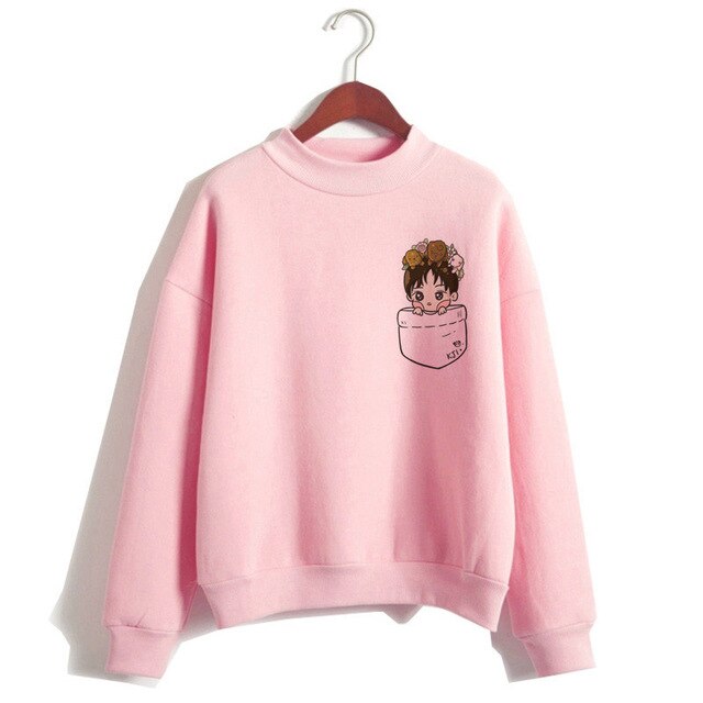 Exo hoodie women korean style hip hop clothes Sweatshirt cartoon streetwear female Casual print hooded Pullover