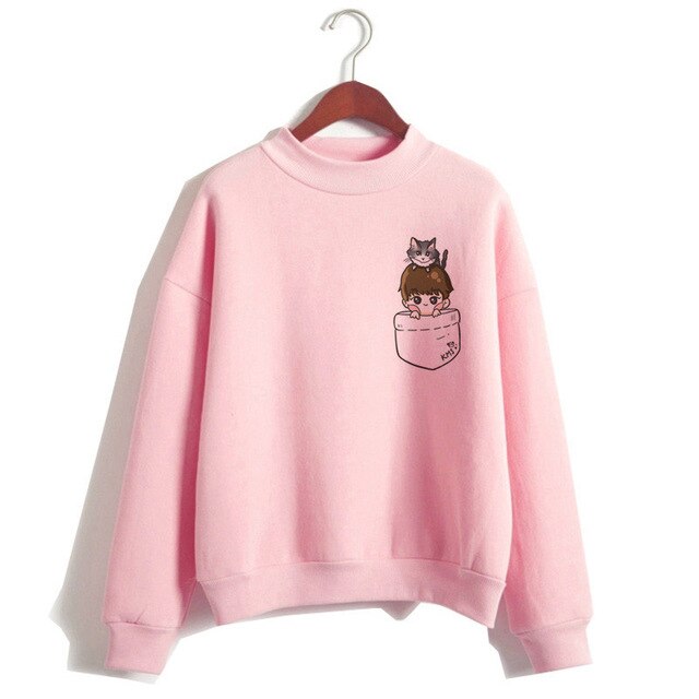 Exo hoodie women korean style hip hop clothes Sweatshirt cartoon streetwear female Casual print hooded Pullover