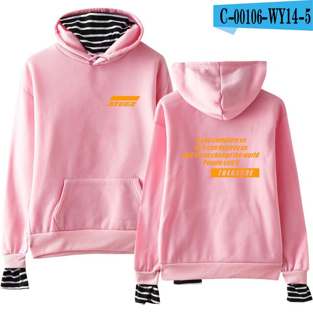 ATEEZ Fake Two Pieces Women Sweatshirt tshirts Kpops  Plus Size XXL - Kpopshop