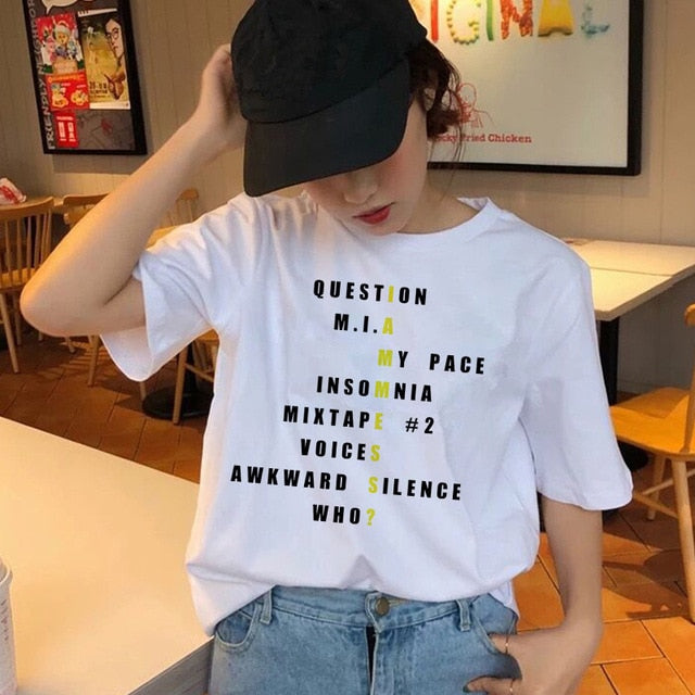 Stray Kids Women T-shirt  Short Sleeve  Tops Hip Hop Female Tee Shirts