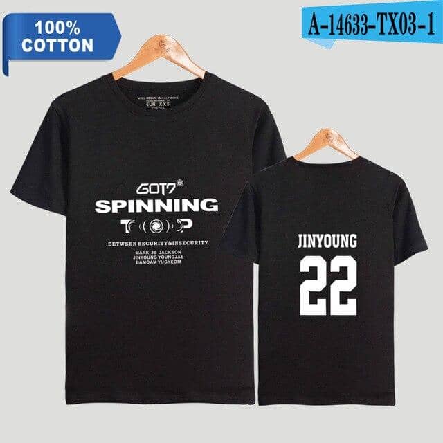 Kpop Newest TOMMY 2019 NEW Kpop GOT7 SPINNING TOP 2D Print 100% Cotton Women/Men Clothes Short Sleeve T-Shirt Hot Sale Casual T Shirt that you'll fall in love with. At an affordable price at KPOPSHOP, We sell a variety of TOMMY 2019 NEW Kpop GOT7 SPINNING TOP 2D Print 100% Cotton Women/Men Clothes Short Sleeve T-Shirt Hot Sale Casual T Shirt with Free Shipping.