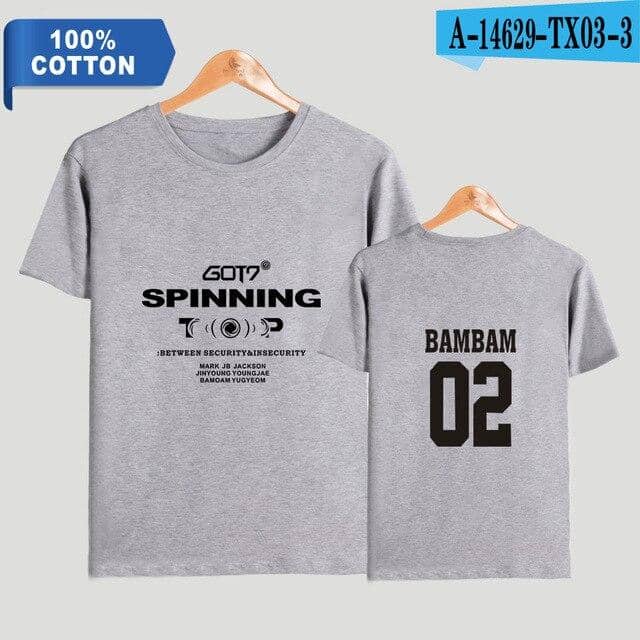 Kpop Newest TOMMY 2019 NEW Kpop GOT7 SPINNING TOP 2D Print 100% Cotton Women/Men Clothes Short Sleeve T-Shirt Hot Sale Casual T Shirt that you'll fall in love with. At an affordable price at KPOPSHOP, We sell a variety of TOMMY 2019 NEW Kpop GOT7 SPINNING TOP 2D Print 100% Cotton Women/Men Clothes Short Sleeve T-Shirt Hot Sale Casual T Shirt with Free Shipping.