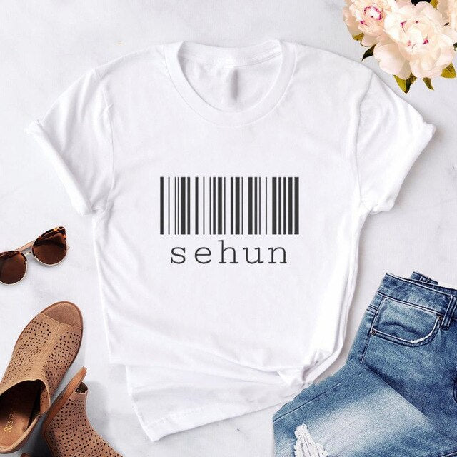 Fashion EXO Letter Tshirt Women Print 2020 new Kpop Korean style T-Shirt Casual Short Sleeve Tees Shirt Tops Clothes