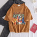 Kpopshop Originals - star embroidery korean Women Funny T-Shirts white Black Tops Female - Kpopshop