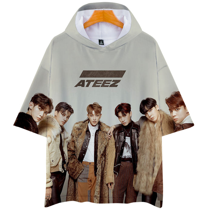 3D ATEEZ Idol Women Fans T-Shirt Loose funny Plus Size Kpop - Kpopshop