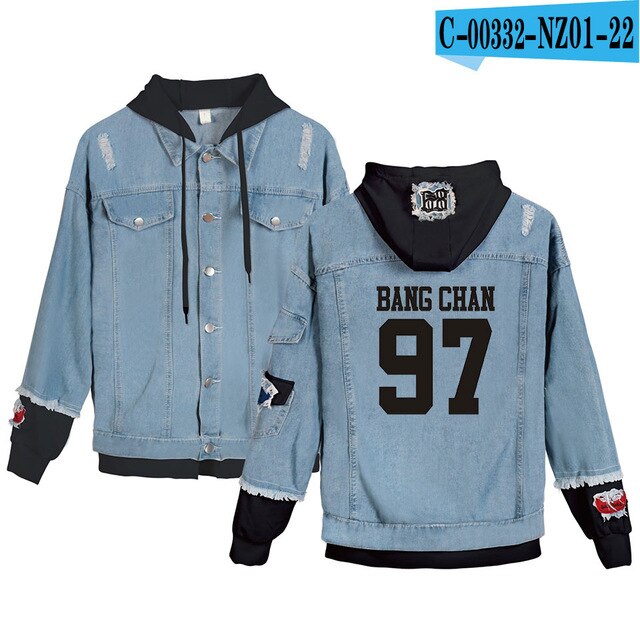 HOT Sale Stray Kids Yellow Wood Jacket Fashion Denim Jacket Women Spring And Autumn Casual Women Slim Denim Jacket