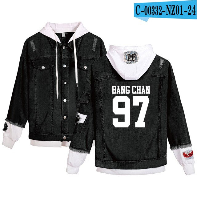 HOT Sale Stray Kids Yellow Wood Jacket Fashion Denim Jacket Women Spring And Autumn Casual Women Slim Denim Jacket