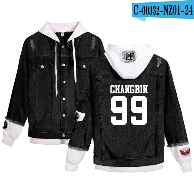 HOT Sale Stray Kids Yellow Wood Jacket Fashion Denim Jacket Women Spring And Autumn Casual Women Slim Denim Jacket