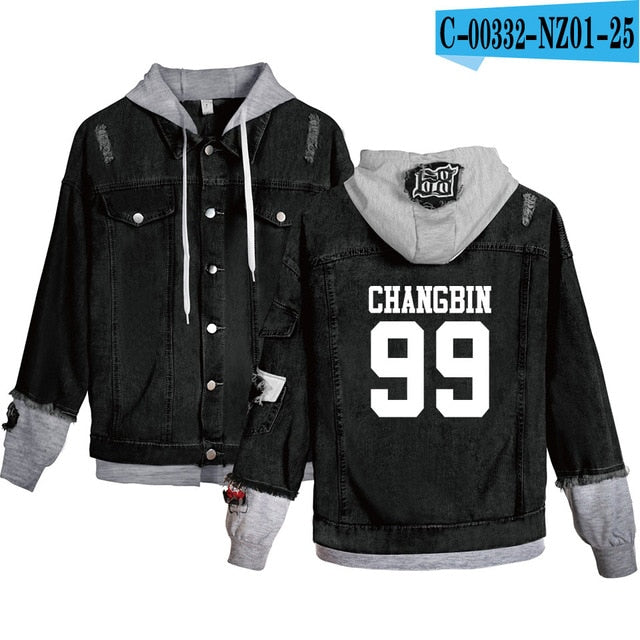 HOT Sale Stray Kids Yellow Wood Jacket Fashion Denim Jacket Women Spring And Autumn Casual Women Slim Denim Jacket