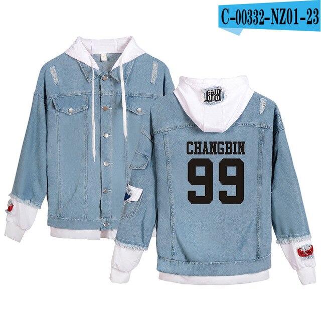 HOT Sale Stray Kids Yellow Wood Jacket Fashion Denim Jacket Women Spring And Autumn Casual Women Slim Denim Jacket