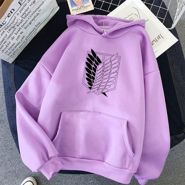 Female/Men Hoodies Japanese Anime Graphic Hoodie Woman Kawaii Naruto One Piece Demon Slayer Attack on Titan
