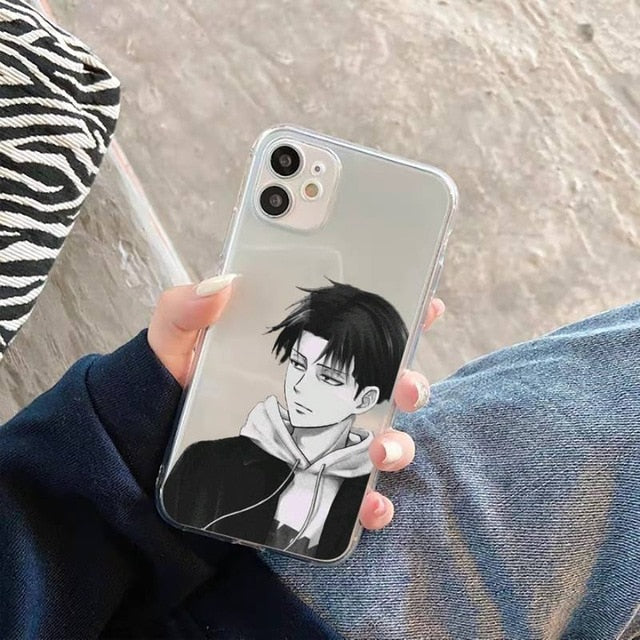 Hot Anime Attack On Titan Phone Case Transparent for iPhone 11 12 mini pro XS MAX 8 7 6 6S Plus X 5S SE 2020 XR