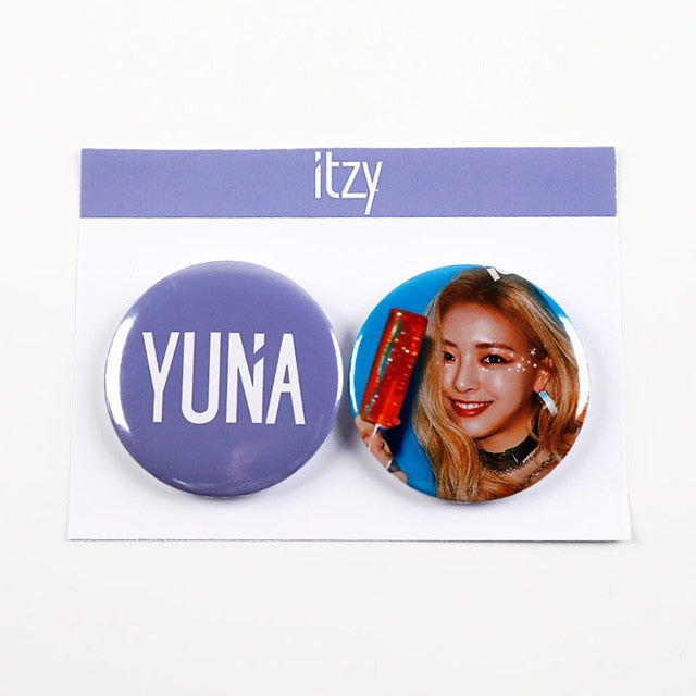 ITZY New Album IT'zICY Badges Pins Brooches Chest Bag Accerssories RYUJIN CHAERYEONG YUNA LIA YEJI DALLA DALLA