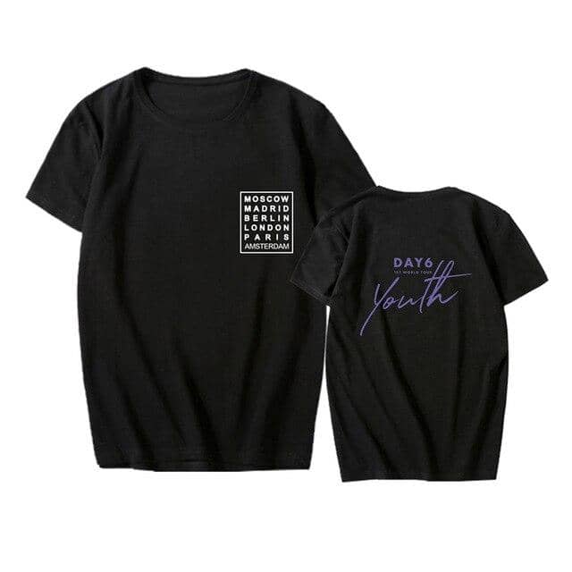 Kpop Newest K-pop DAY6 <Youth in EUROPE> Concert Supporting T-shirt Fashion Kpop DAY6 Short Sleeve Tshirt Summer Cotton Tops Fans Collection that you'll fall in love with. At an affordable price at KPOPSHOP, We sell a variety of K-pop DAY6 <Youth in EUROPE> Concert Supporting T-shirt Fashion Kpop DAY6 Short Sleeve Tshirt Summer Cotton Tops Fans Collection with Free Shipping.