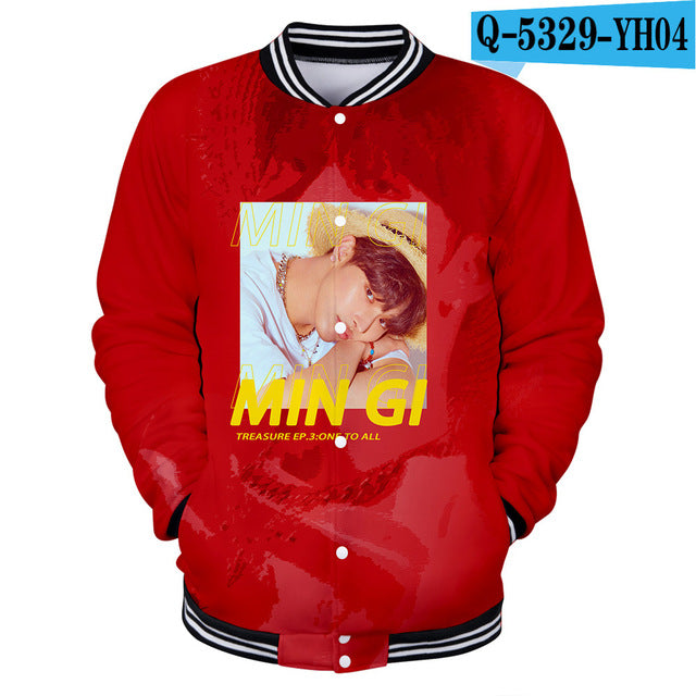 KPOP ATEEZ 3D College Baseball Jacket Feminino  Sweatshirt tshirts for Couple - Kpopshop