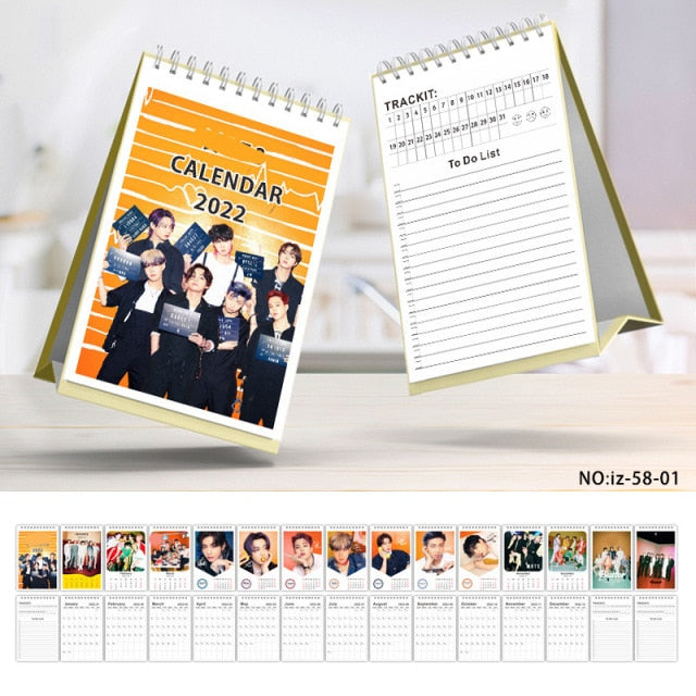 KPOP Bangtan Boys BL EXO NCT 2022 Desk Calendar Cosplay Gift JUNGKOOK JIMIN JK SUGA Fans Collection