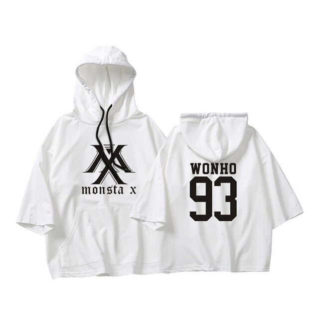 KPOP Korean MONSTA X I.M WONHO MINHYUK Loose Three Quarter Pullovers Hoode new Fans - Kpopshop