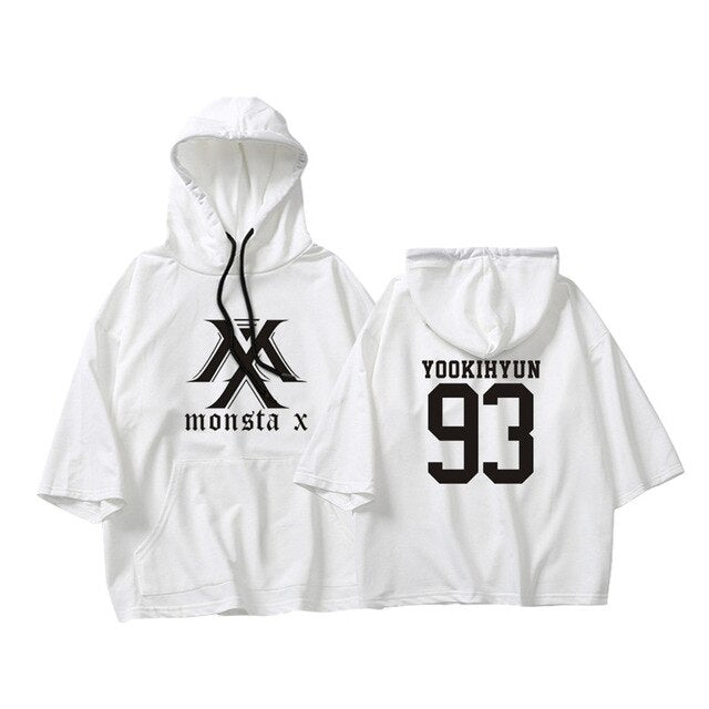 KPOP Korean MONSTA X I.M WONHO MINHYUK Loose Three Quarter Pullovers Hoode new Fans - Kpopshop