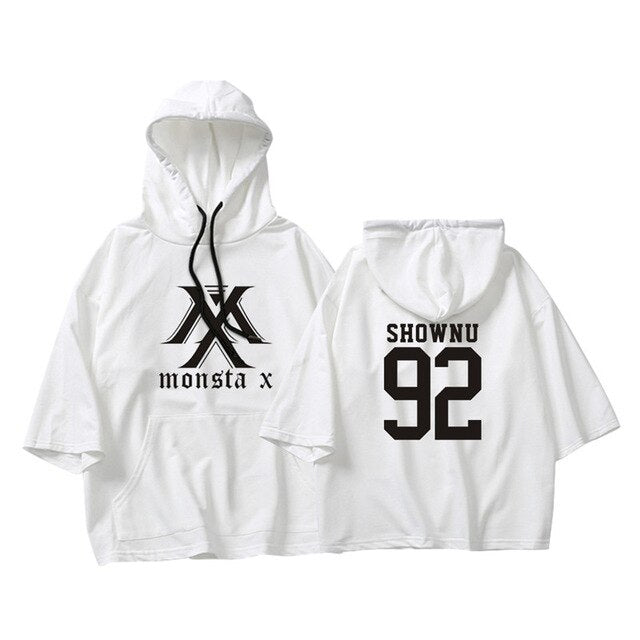 KPOP Korean MONSTA X I.M WONHO MINHYUK Loose Three Quarter Pullovers Hoode new Fans - Kpopshop