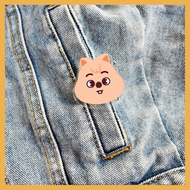 KPOP Stray Kids Skzoo Cartoon Acrylic PP Clip Pendant Jewelry K-POP StrayKids Student Gifts