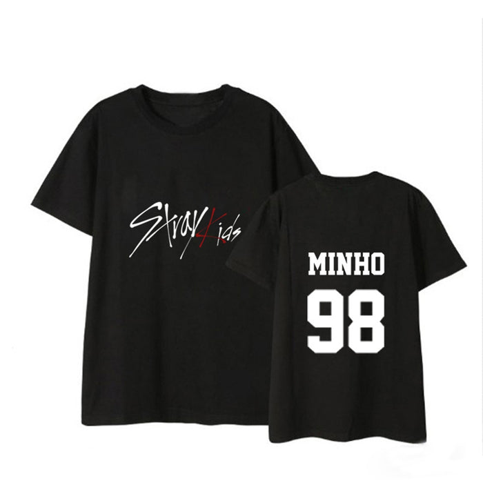KPOP Stray Kids T Shirt Women Casual Short Sleeve Vogue Clothes Streetwear Tee Shirt Femme Bangchan Jeongin Felix Woojin