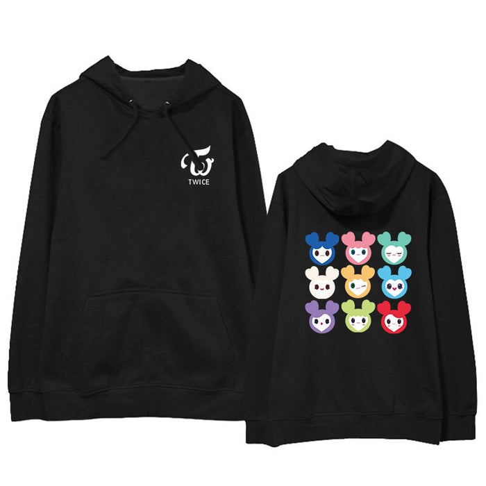 KPOP TWICE LOVELYS Album Hoodie Hip Hop Casual Loose Hooded Clothes Pullover
