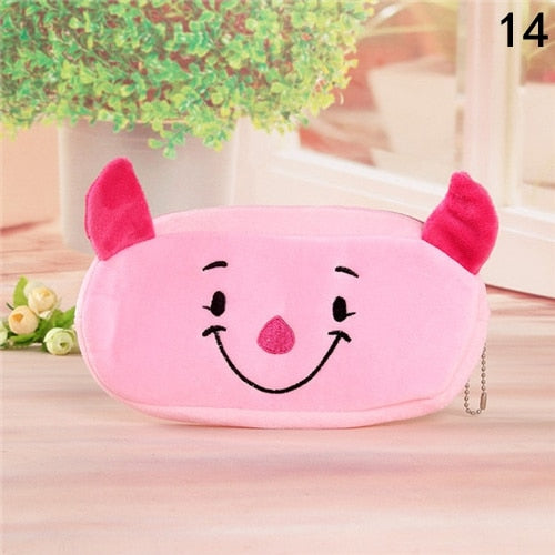 Kawaii Cartoon Pencil Case Plush Cute Handle Pencilcase School Supplies Pencil Bag for Boy Girl Stationery Pouch