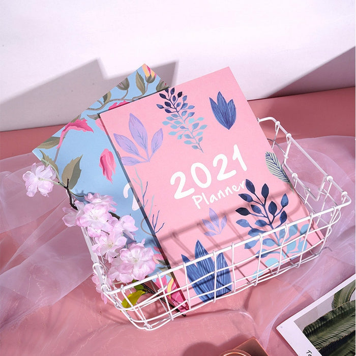 2021 A4 Monthly Plan Notebook Organizer 365 Days Journals DIY Planner Weekly Notepad Kpop Stationery Gift
