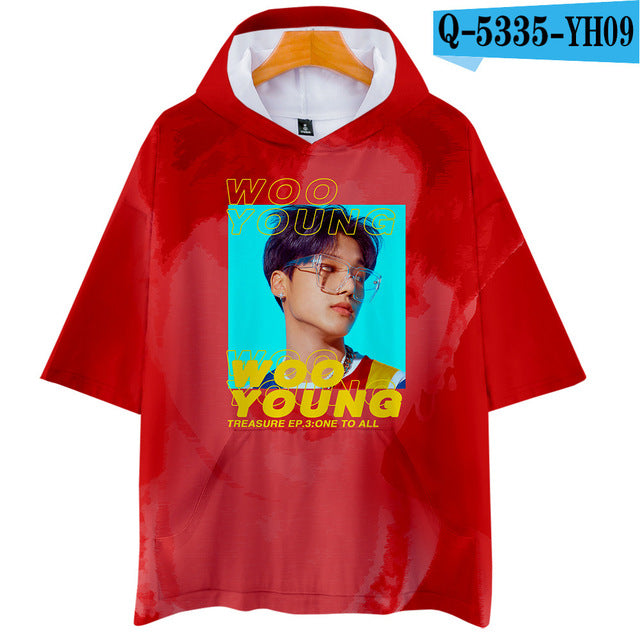 Korean KPOP ATEEZ Album 3D Hooded Women Men  Loose T-shirt Tops - Kpopshop