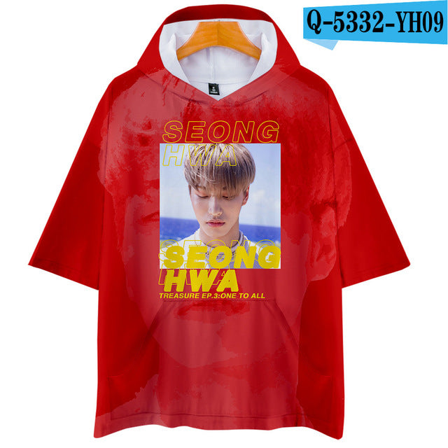 Korean KPOP ATEEZ Album 3D Hooded Women Men  Loose T-shirt Tops - Kpopshop