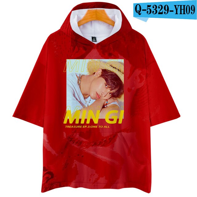 Korean KPOP ATEEZ Album 3D Hooded Women Men  Loose T-shirt Tops - Kpopshop
