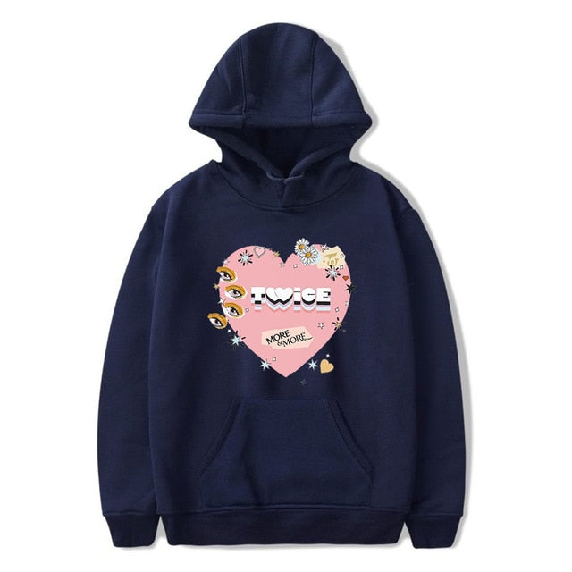 Kpop Twice LOVE Heart MORE & MORE Man Hoodie Oversized Hoodie